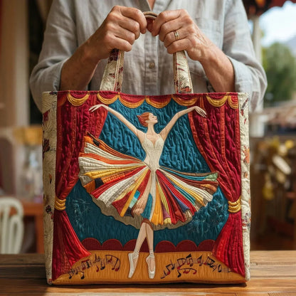 Emilia | Gesteppte Tragetasche mit Motiv Elegante Ballerina