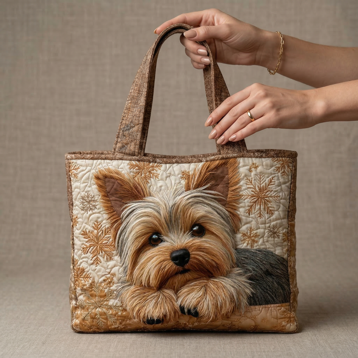 Lisa | Gesteppte Tragetasche mit Motiv Yorkshire Terrier