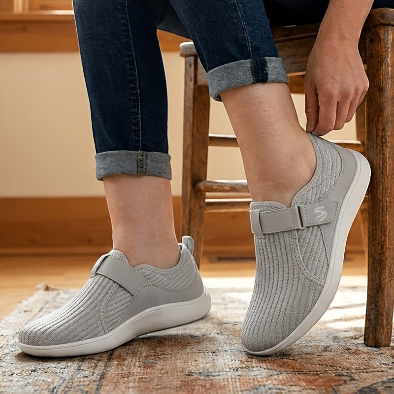 Anke | Beiger Komfort-Sneaker mit Klettverschluss