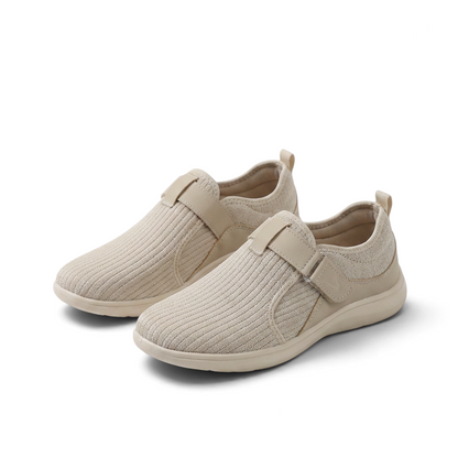 Anke | Beiger Komfort-Sneaker mit Klettverschluss