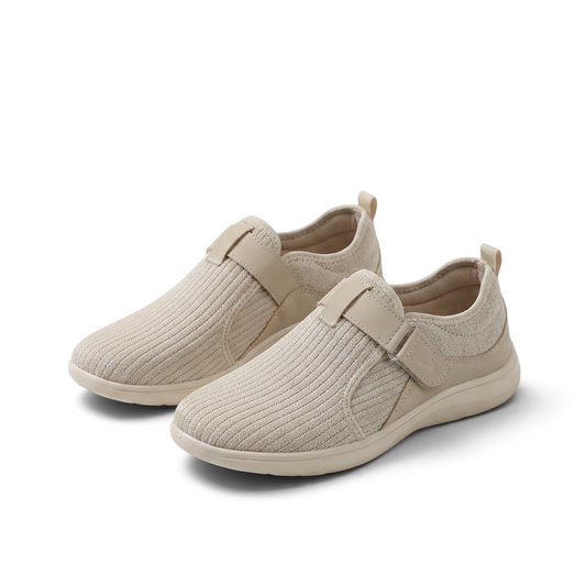 Anke | Beiger Komfort-Sneaker mit Klettverschluss