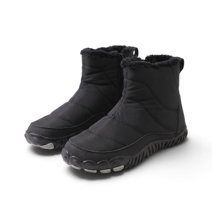 Frauke-Marie | Hellblauer Barfuß-Winterstiefel mit warmem Futter