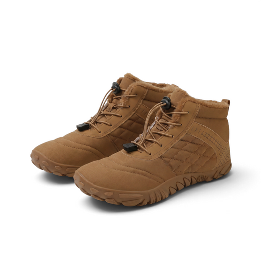 Susanne-Marie | Brauner Barfuß-Winterschuh mit flexibler Profilsohle