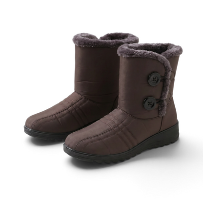 Frauke-Marie | Schwarzer gefütterter Winterstiefel