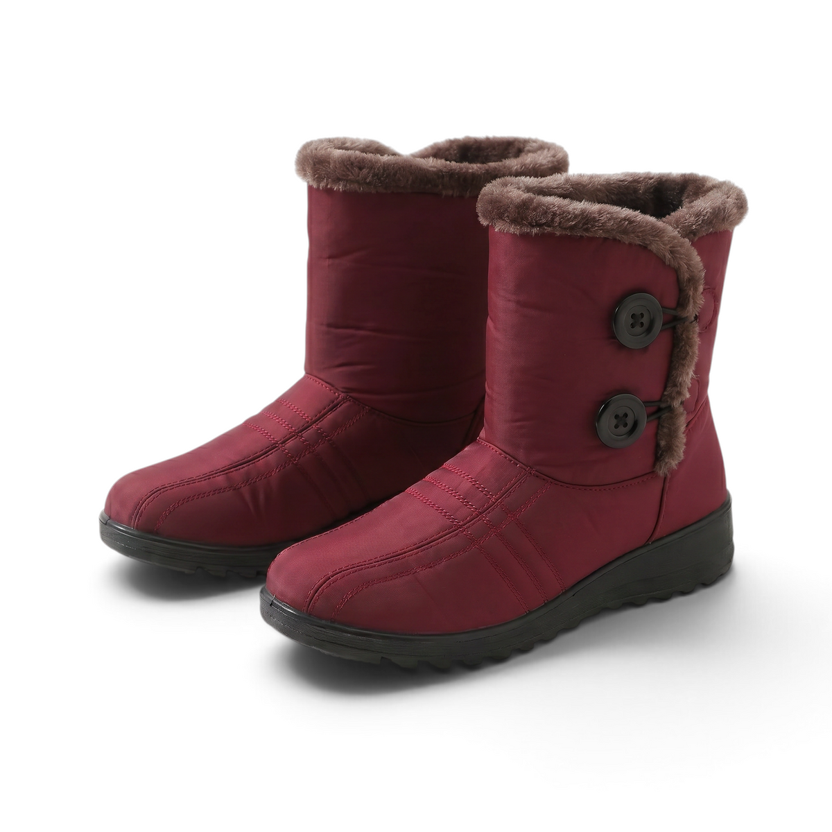 Frauke-Marie | Schwarzer gefütterter Winterstiefel