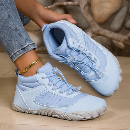 Susanne-Marie | Rosa Barfuß-Winterschuh mit breiter Zehenbox