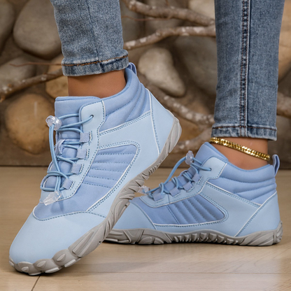 Susanne-Marie | Rosa Barfuß-Winterschuh mit breiter Zehenbox