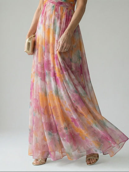 Aurelia | Maxikleid mit Farbverlauf in Rosé