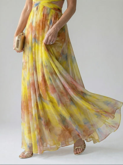 Aurelia | Maxikleid mit Farbverlauf in Rosé