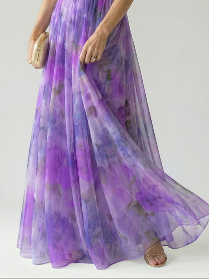 Aurelia | Maxikleid mit Farbverlauf in Rosé