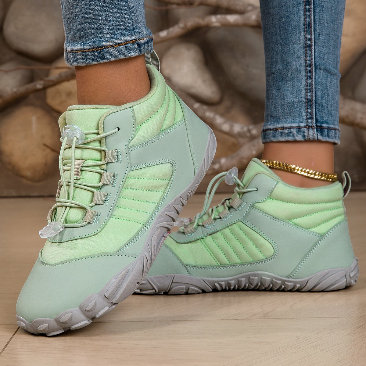 Susanne-Marie | Rosa Barfuß-Winterschuh mit breiter Zehenbox