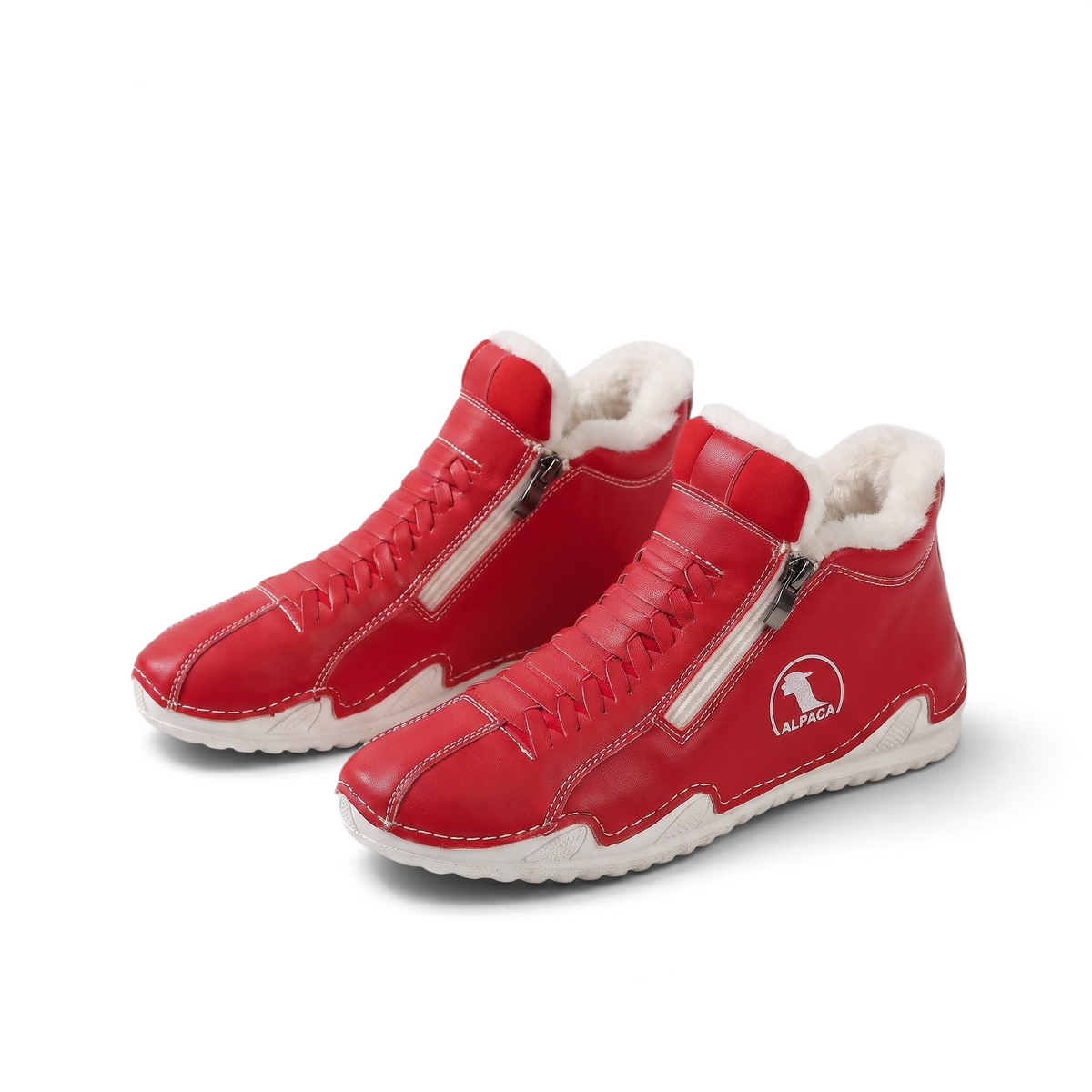 Lotte | Rosa gefütterter Schnürschuh mit Reißverschluss