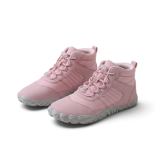 Susanne-Marie | Rosa Barfuß-Winterschuh mit breiter Zehenbox