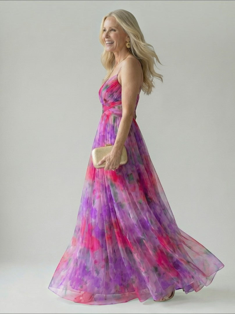 Aurelia | Maxikleid mit Farbverlauf in Rosé