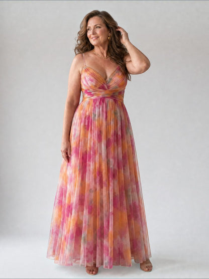 Aurelia | Maxikleid mit Farbverlauf in Rosé