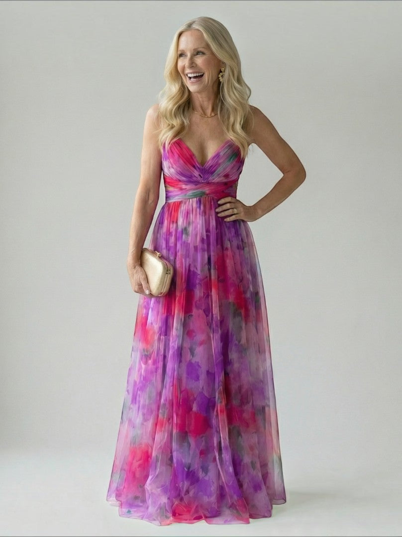Aurelia | Maxikleid mit Farbverlauf in Rosé
