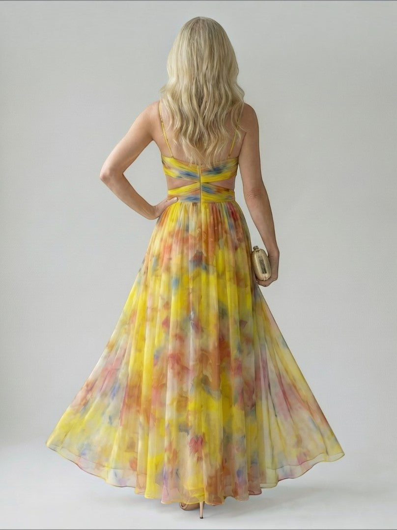 Aurelia | Maxikleid mit Farbverlauf in Rosé