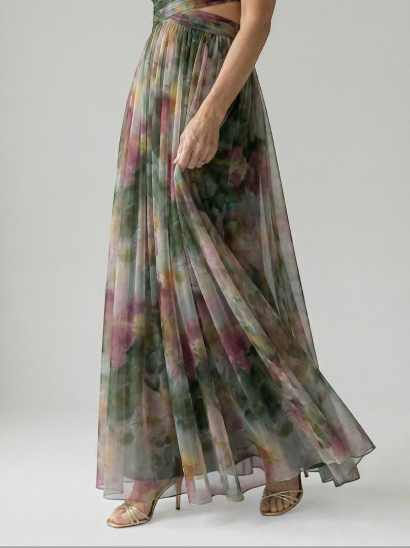 Aurelia | Maxikleid mit Farbverlauf in Rosé