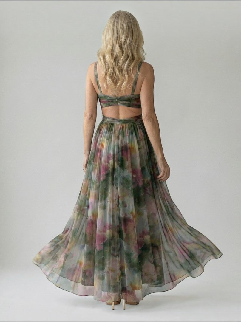 Aurelia | Maxikleid mit Farbverlauf in Rosé