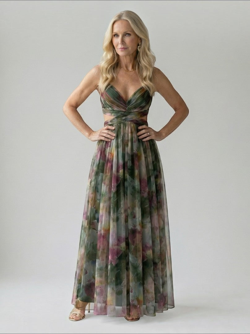 Aurelia | Maxikleid mit Farbverlauf in Rosé