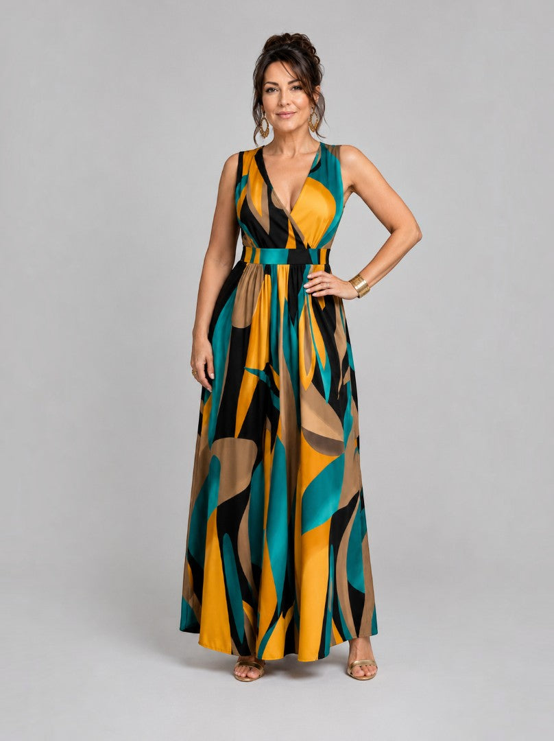 Xenia | Maxikleid mit Grafikdruck
