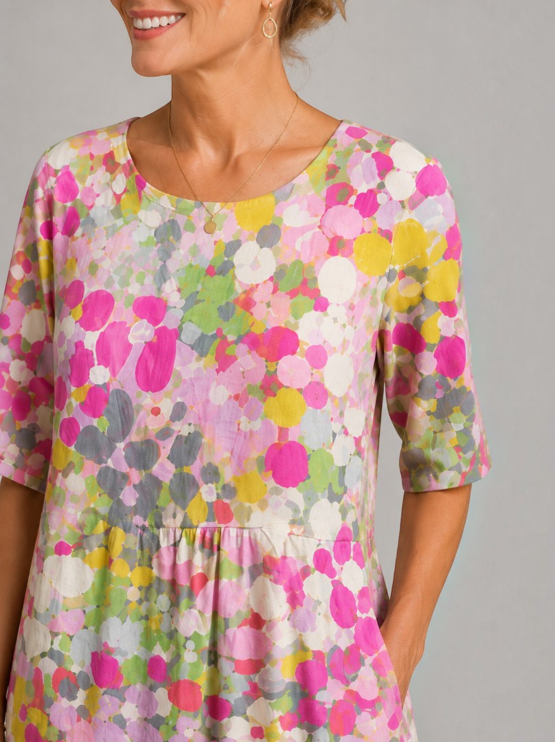Ricarda | Midikleid mit Aquarellblüten