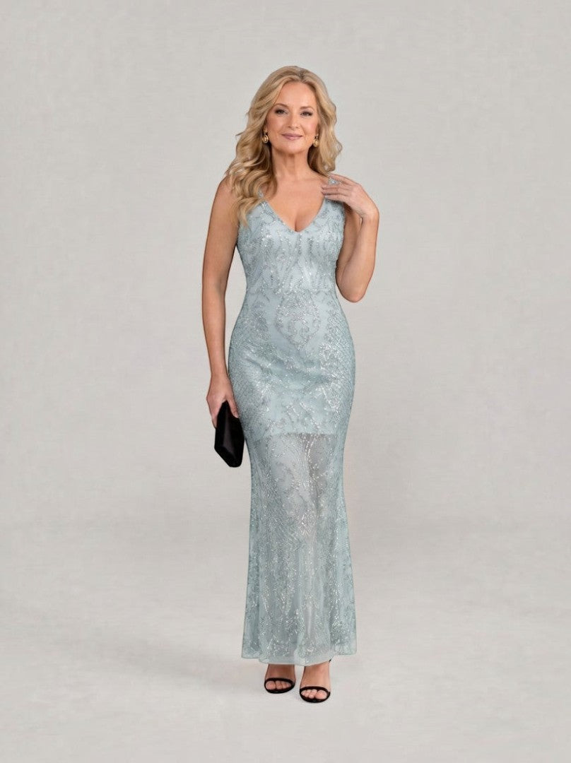 Wendelgard | Maxikleid in Gold mit Pailletten