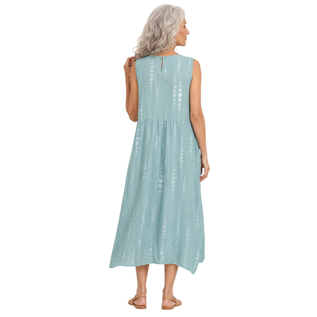 Waltraud | Ärmelloses Sommerkleid in Mint
