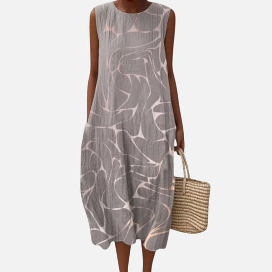 Imke | Ärmelloses Sommerkleid mit Schwalbenmuster