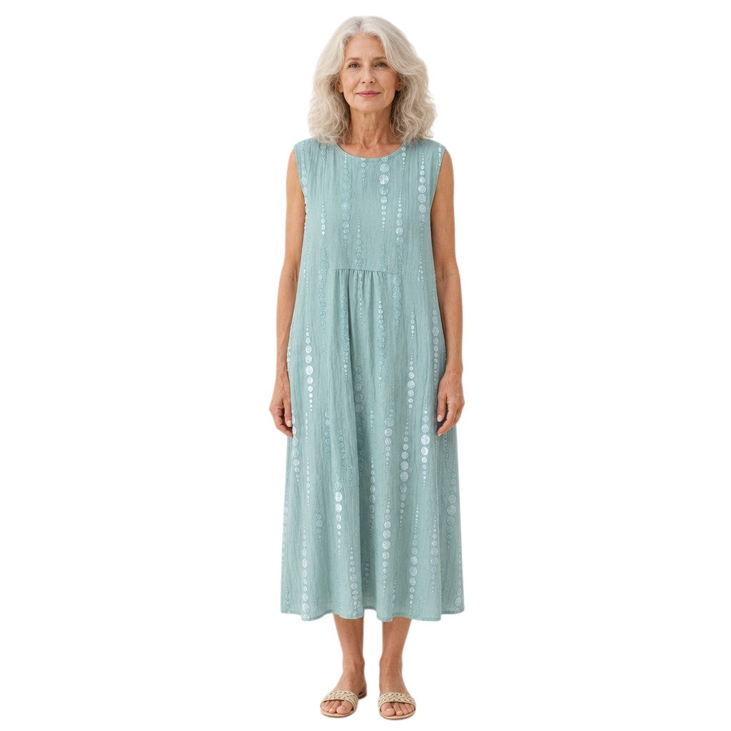 Waltraud | Ärmelloses Sommerkleid in Mint