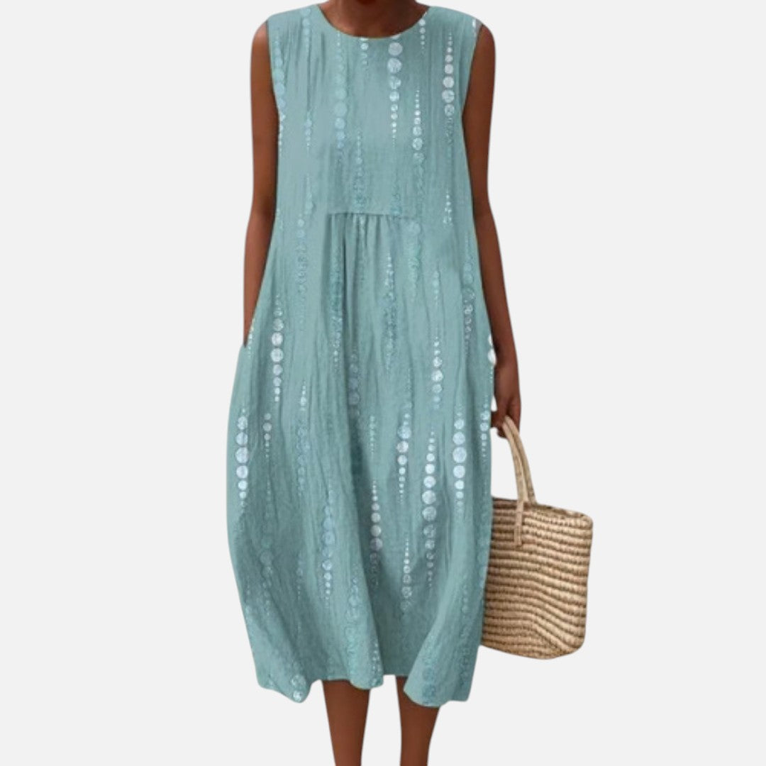 Waltraud | Ärmelloses Sommerkleid in Mint