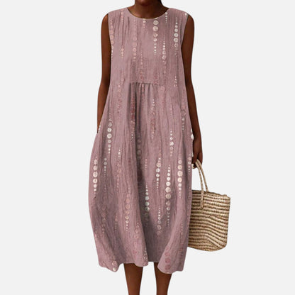 Brunhild | Ärmelloses Sommerkleid in Altrosa