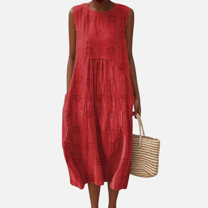 Antje | Ärmelloses Sommerkleid in Rot