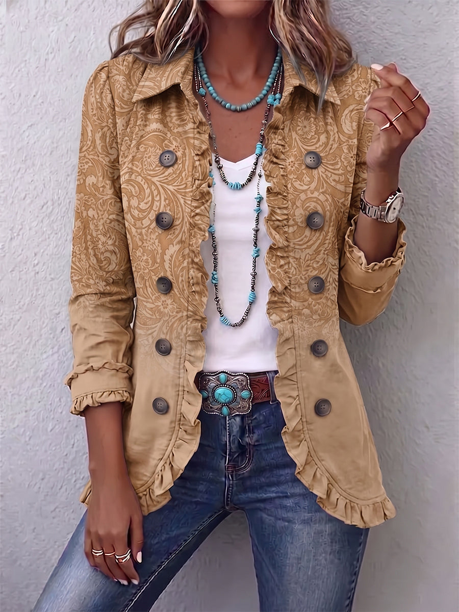 Leonore-Marie | Jacke mit Westernmuster & Rüschen