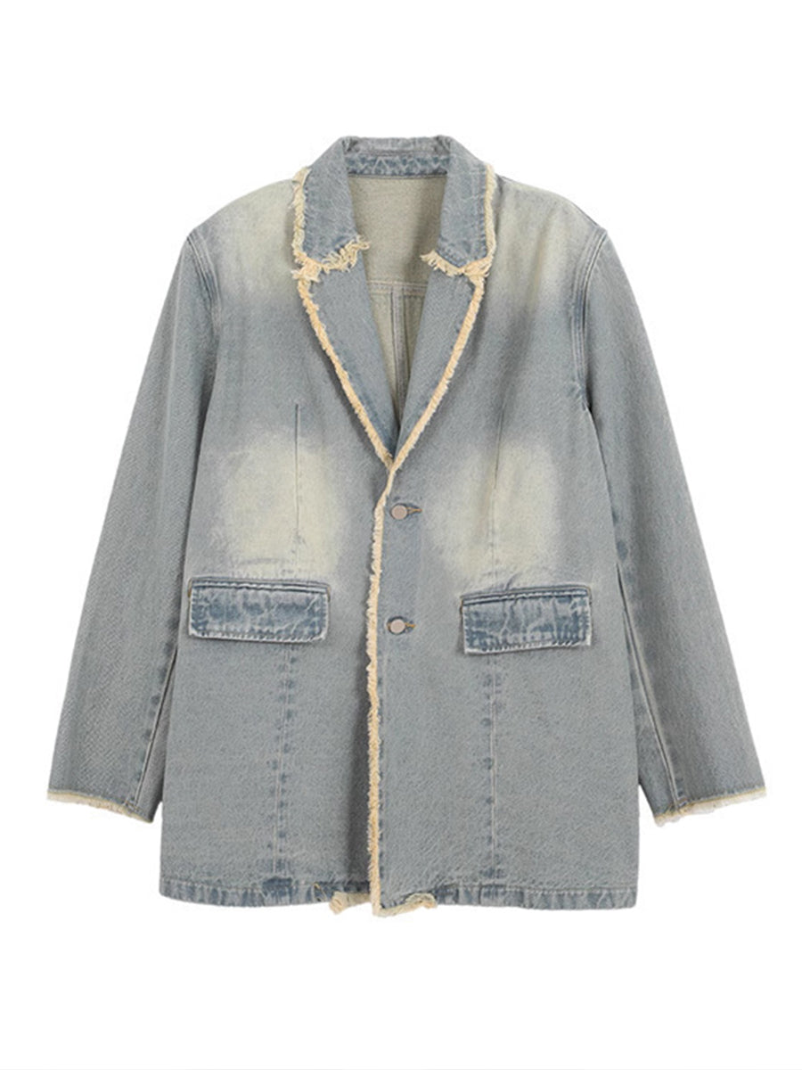 Florentine | Oversize-Jeansblazer mit offenen Kanten