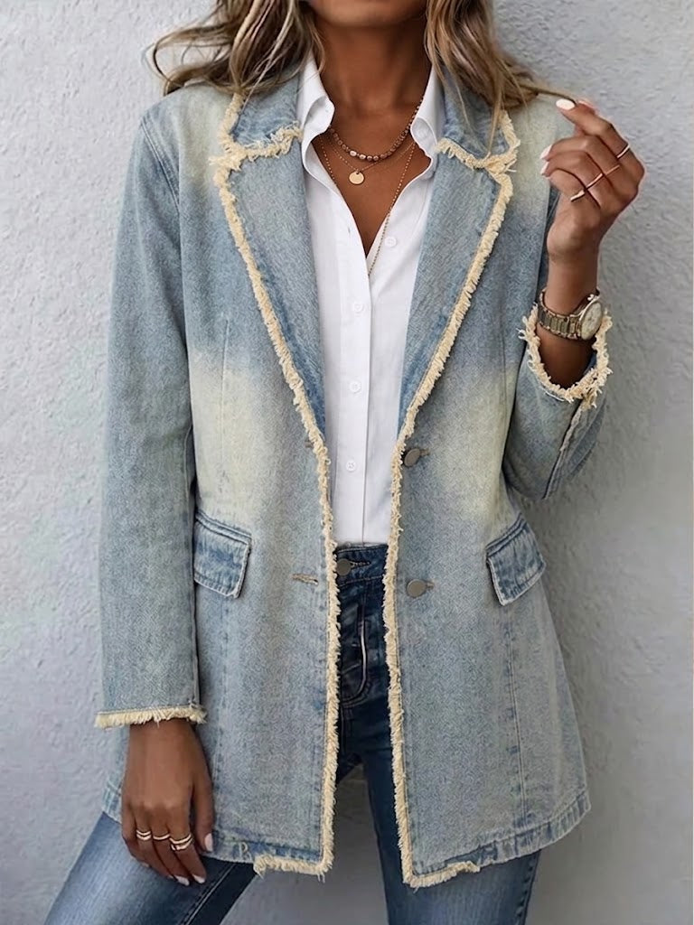 Florentine | Oversize-Jeansblazer mit offenen Kanten