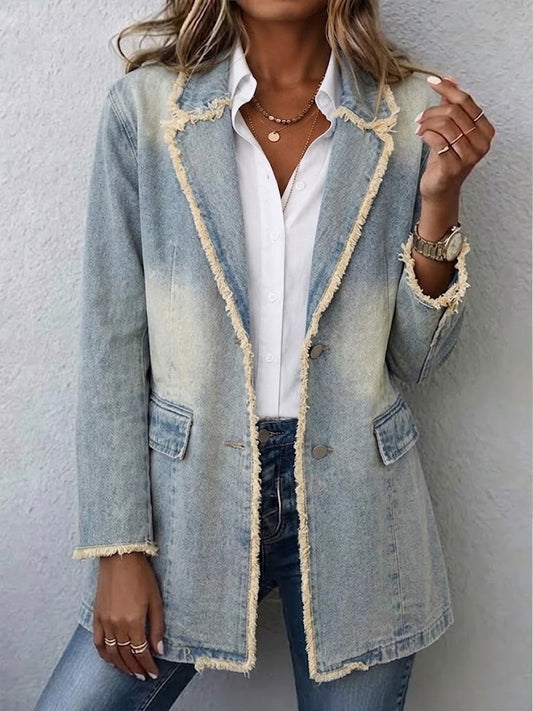 Florentine | Oversize-Jeansblazer mit offenen Kanten