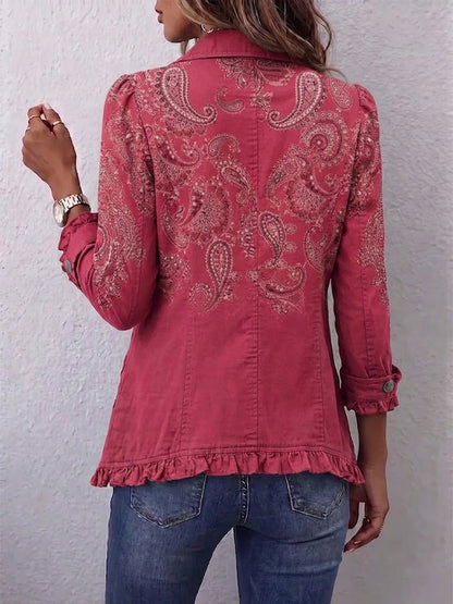 Martha-Marie | Vintage-Jacke mit Paisleymuster & Rüschen