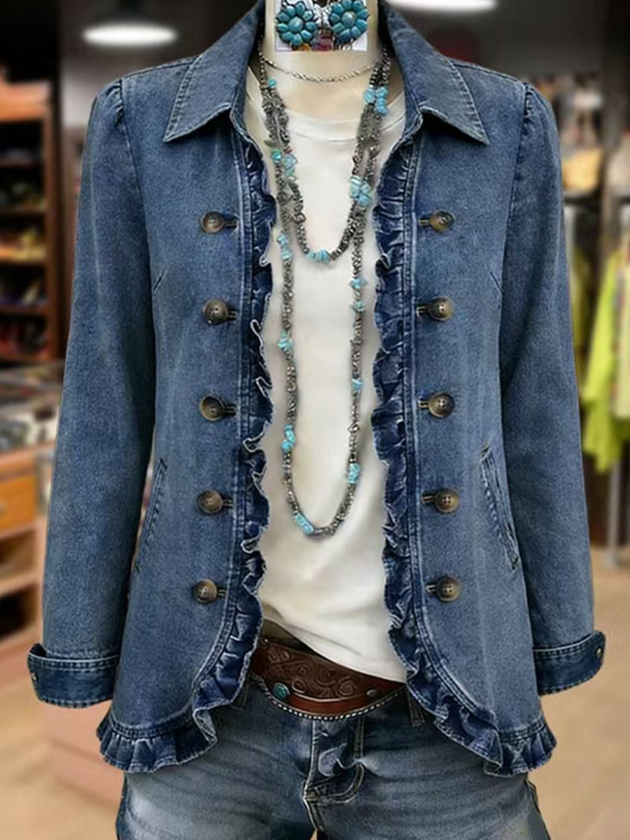 Liselotte-Marie | Jeansjacke mit Rüschen