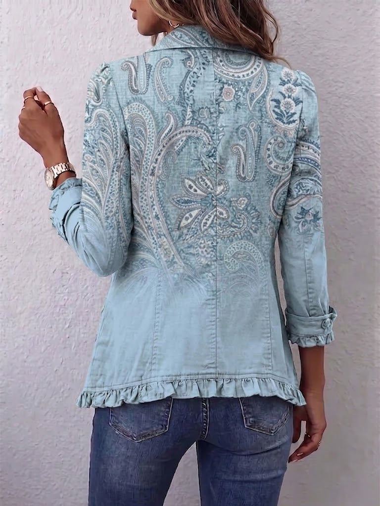 Daphne | Vintage-Jacke mit Paisleymuster & Rüschen